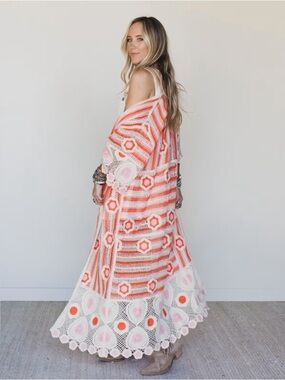 POL Spring Groove Knit Boho Duster 🧡